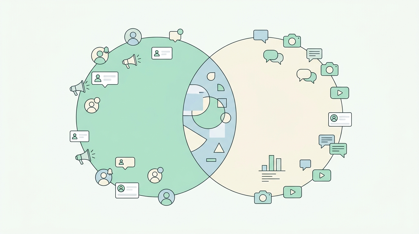 celebrities on social media collaborative marketing overlapping audiences venn diagram