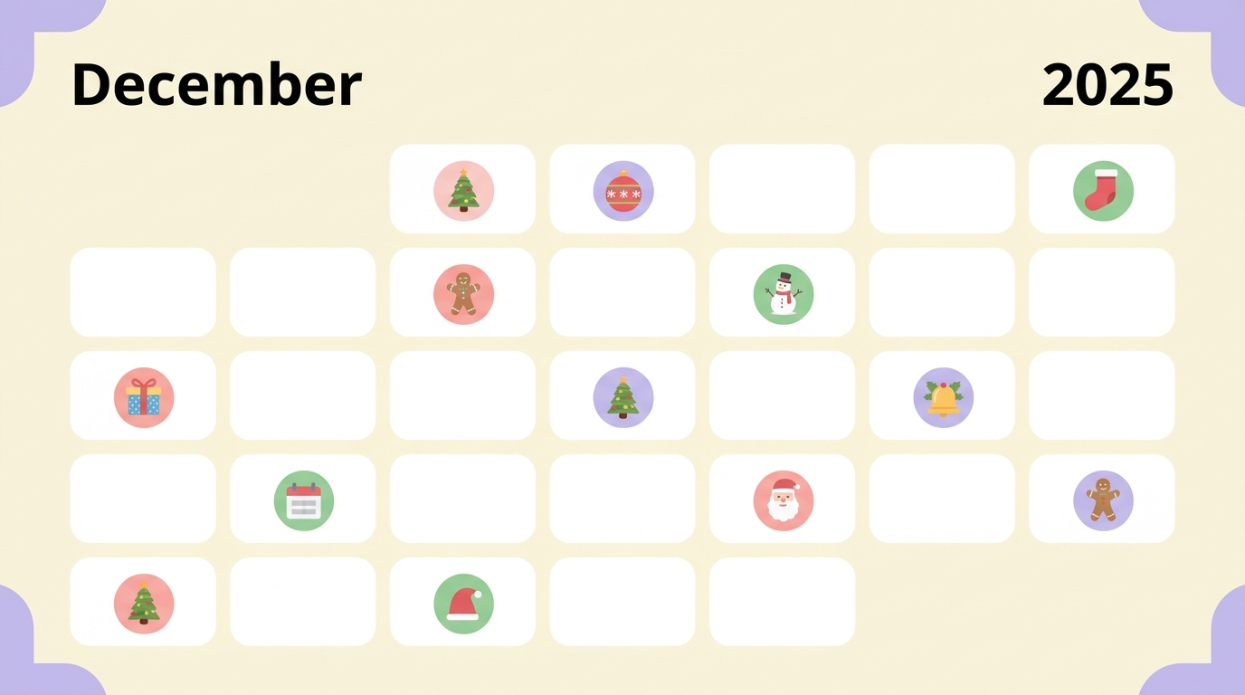 December social media holidays calendar