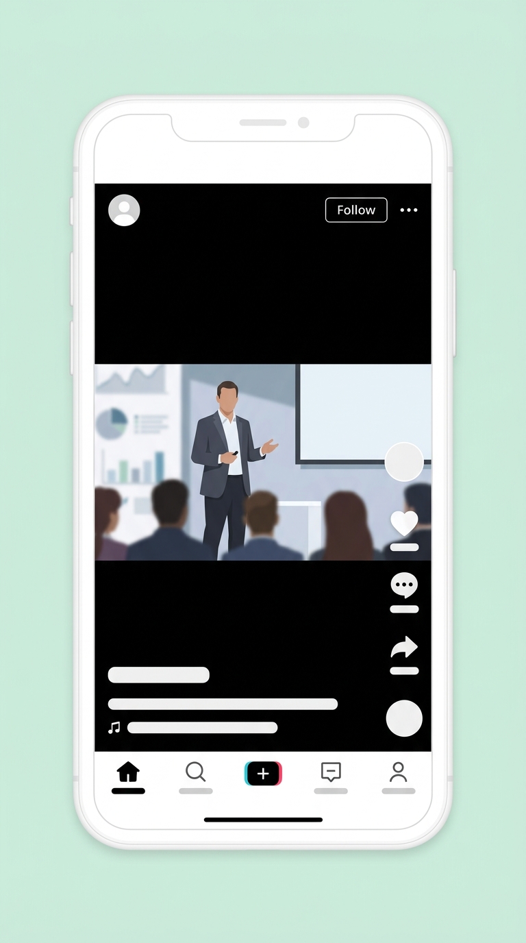 WHat horizontal videos look like in the LinkedIn video feed
