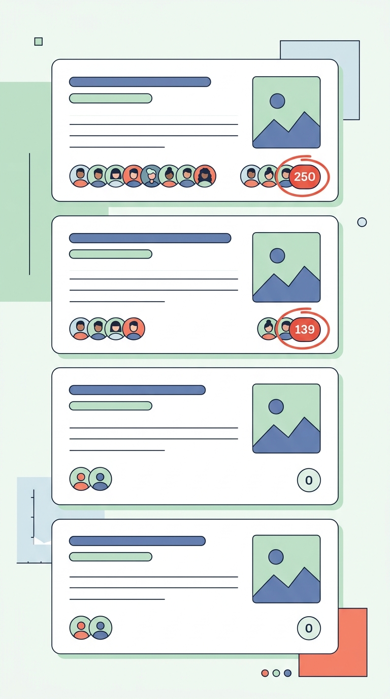Low competition LinkedIn top voice categories vs High competition LinkedIn top voice categories