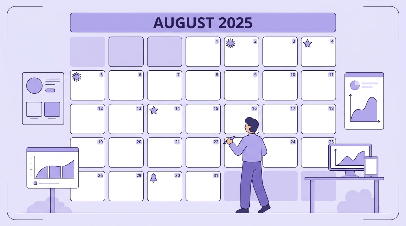 August social media holidays calendar