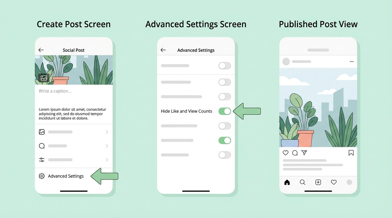 How to hide likes on Instagram before you publish