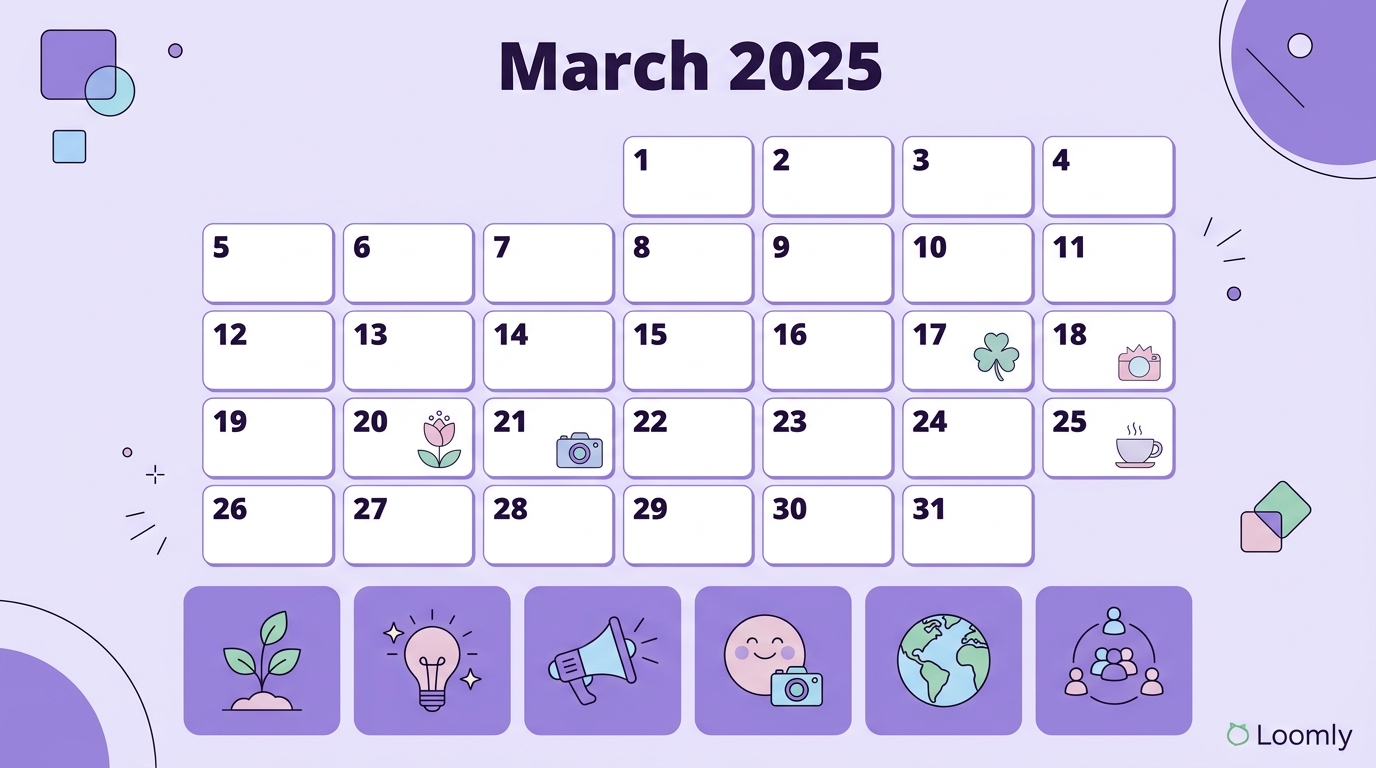 March social media holidays calendar