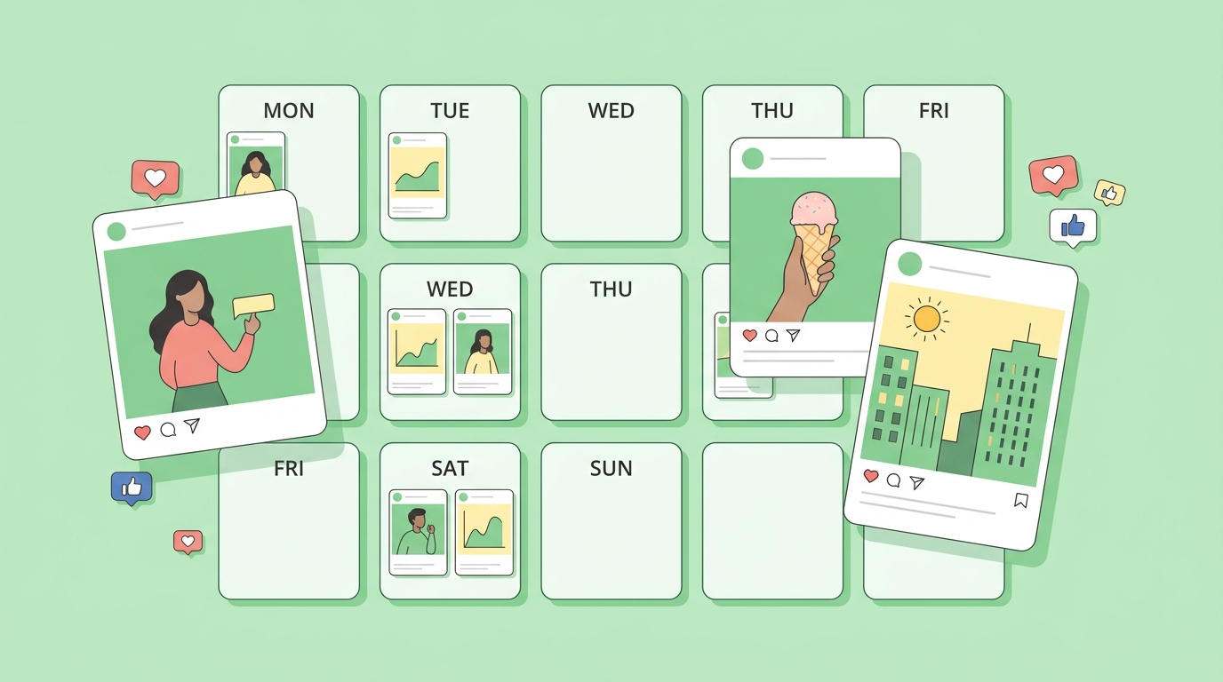 Social media posting schedule 