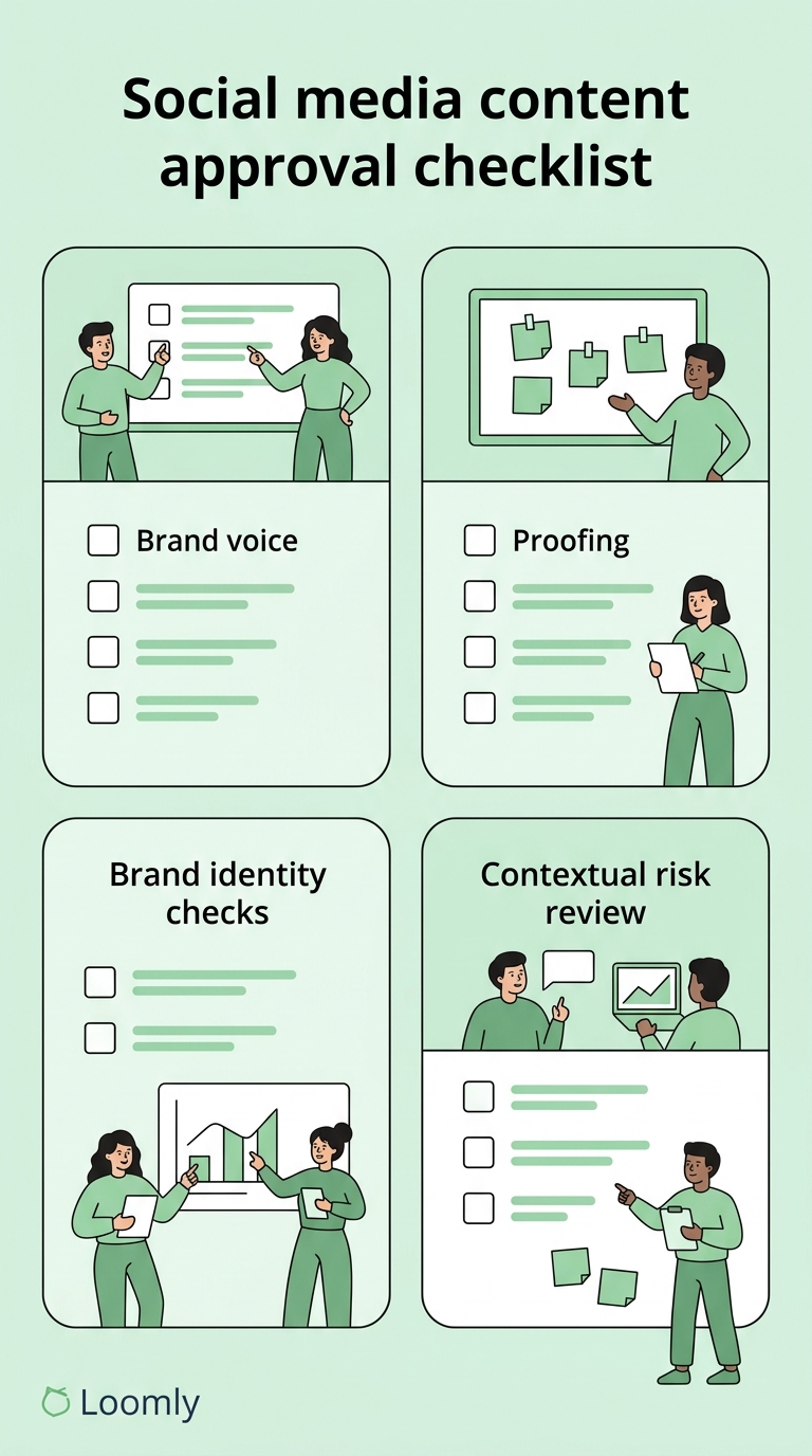 How to create a social media content calendar — Content approval checklist