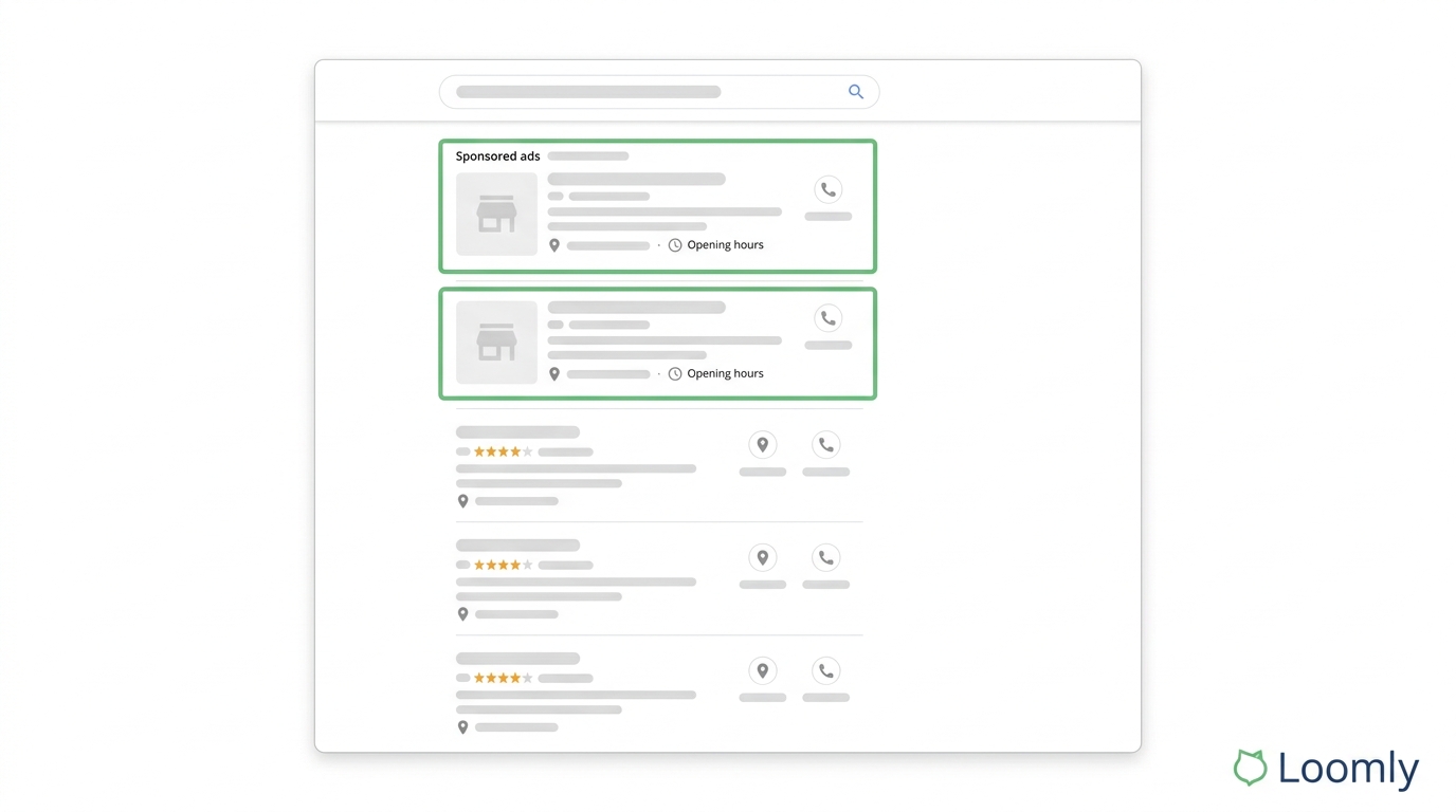 Local Ads on Google Google Ads can be targeted to local searches.