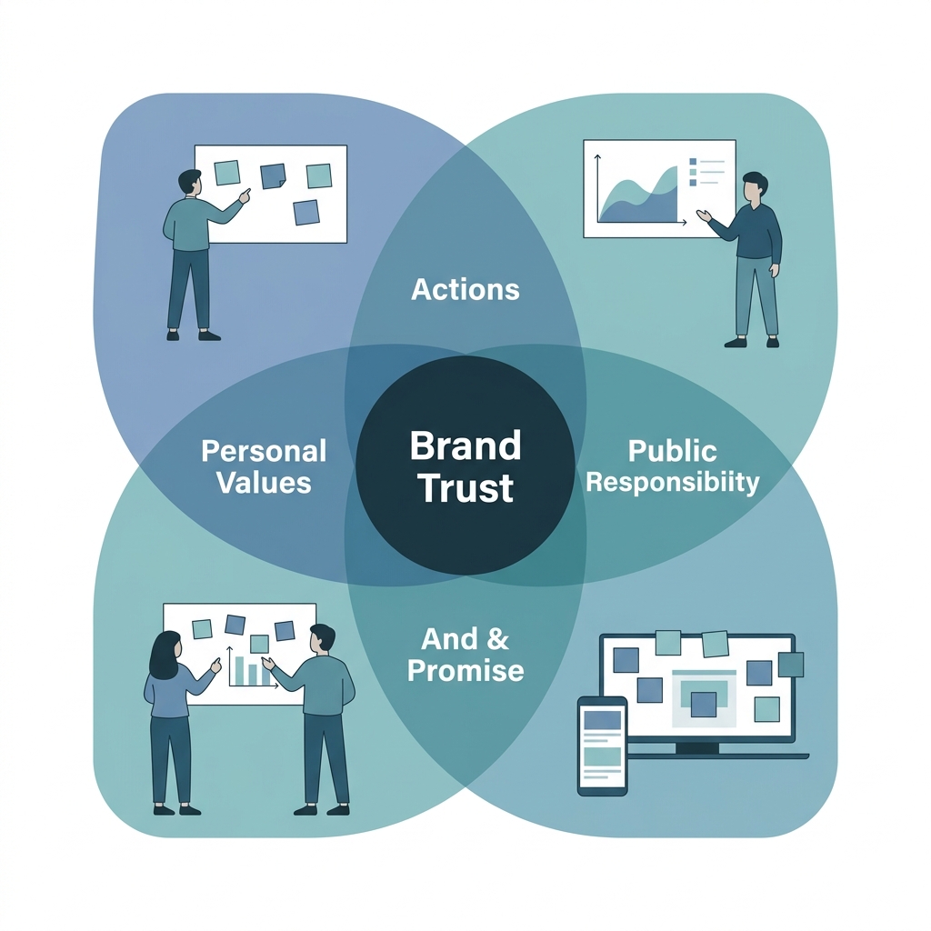 brand trust intersection personal societal words actions
