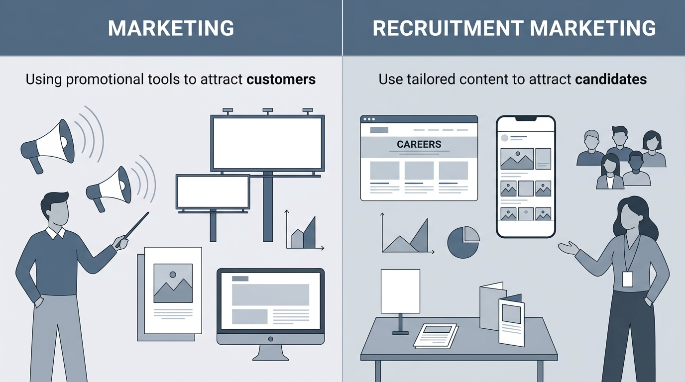 recruitment marketing vs traditional marketing
