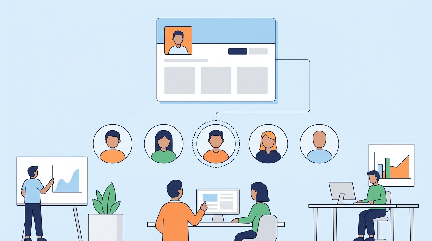 A graphic of different buyer personas