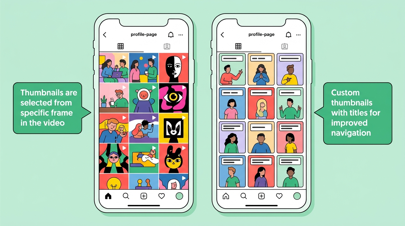 Custom TikTok thumbnails example on a TikTok profile page 
