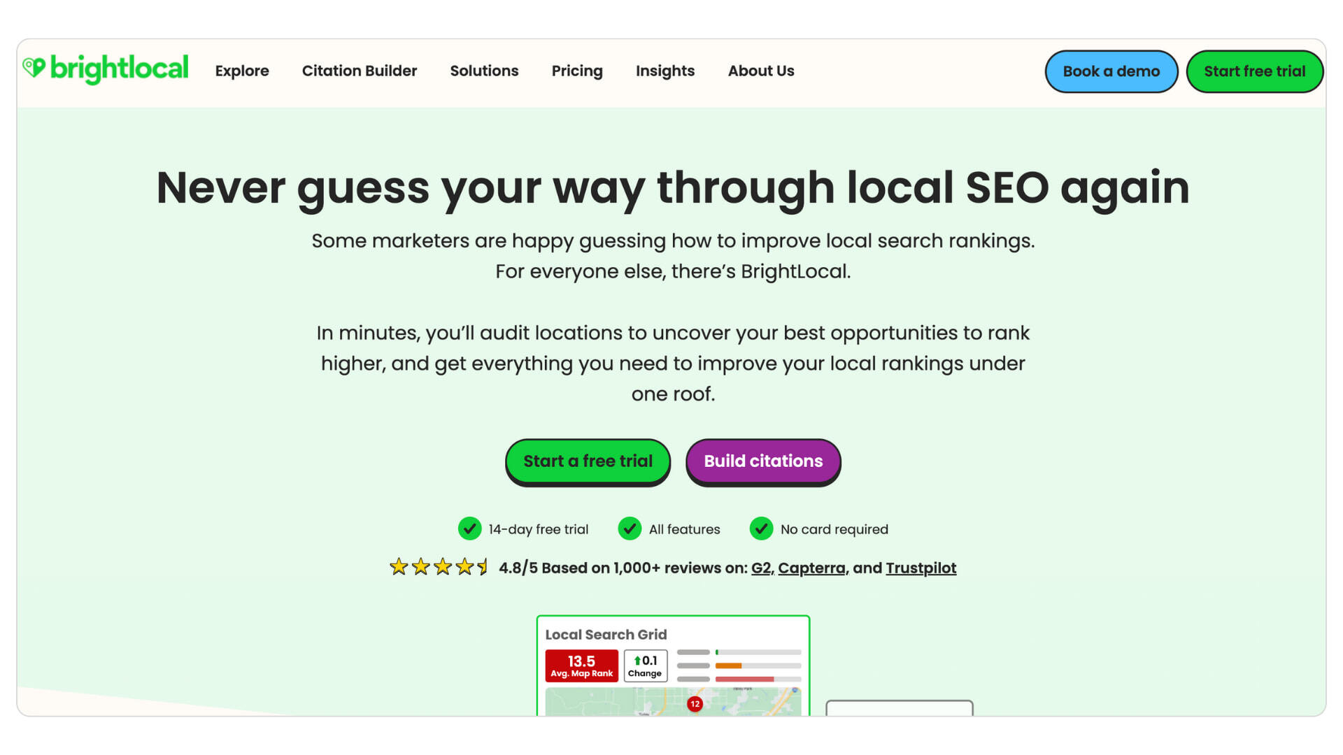 Best marketing tools for small business_BrightLocal for local SEO