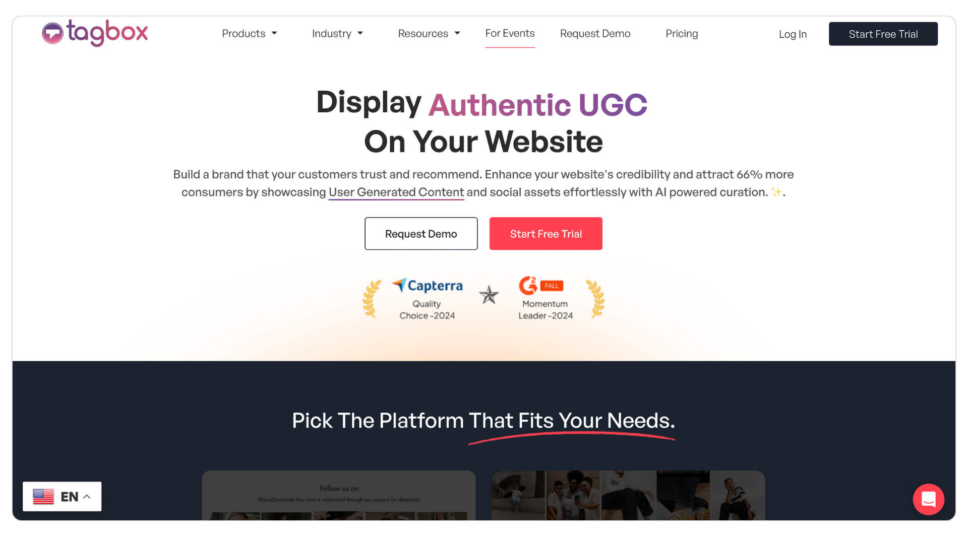 Best marketing tools for small business_Taggbox for UGC curation