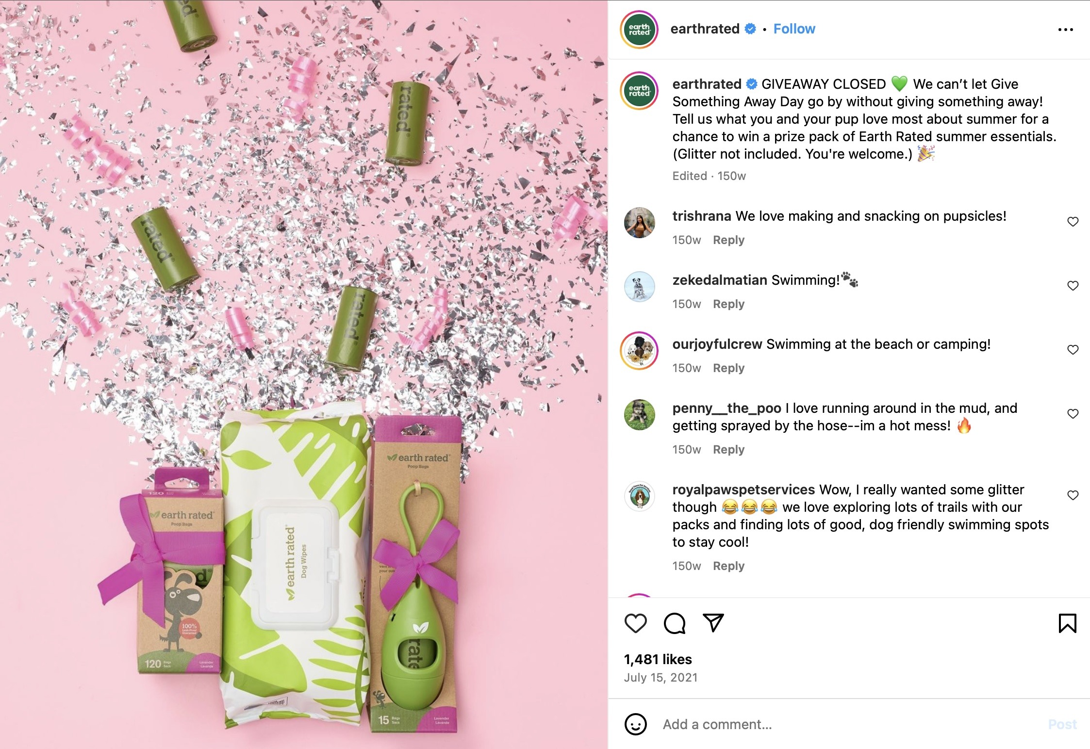 Earth Rated post for National Give Something Away Day