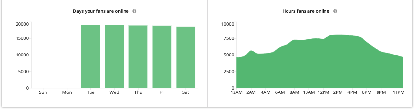 Loomly analytics audience active times