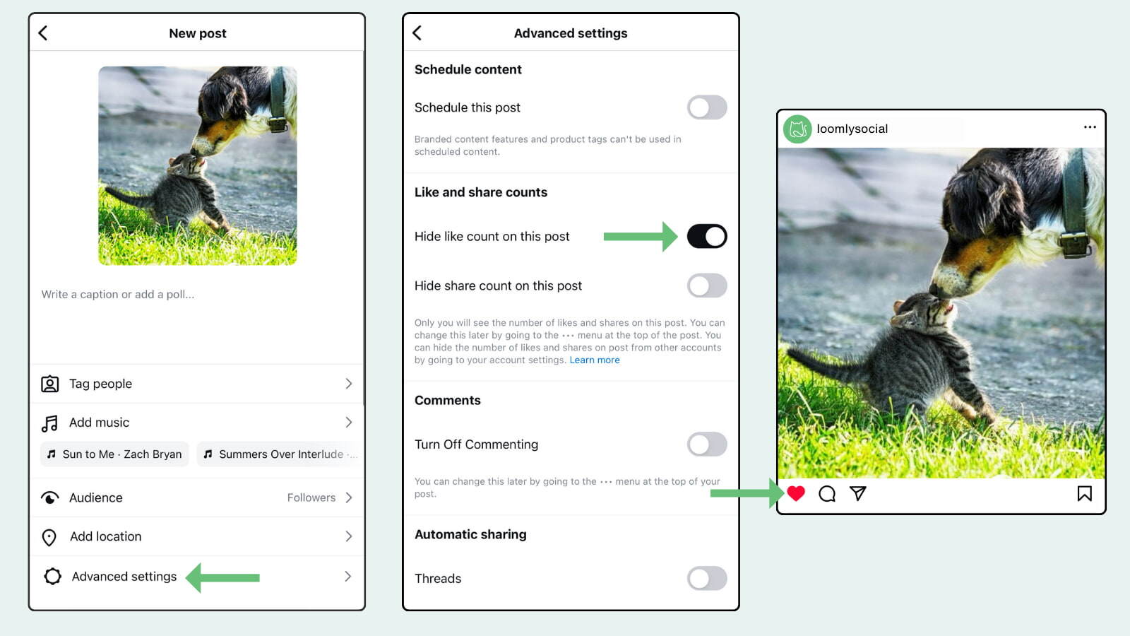 How to hide likes on Instagram before you publish
