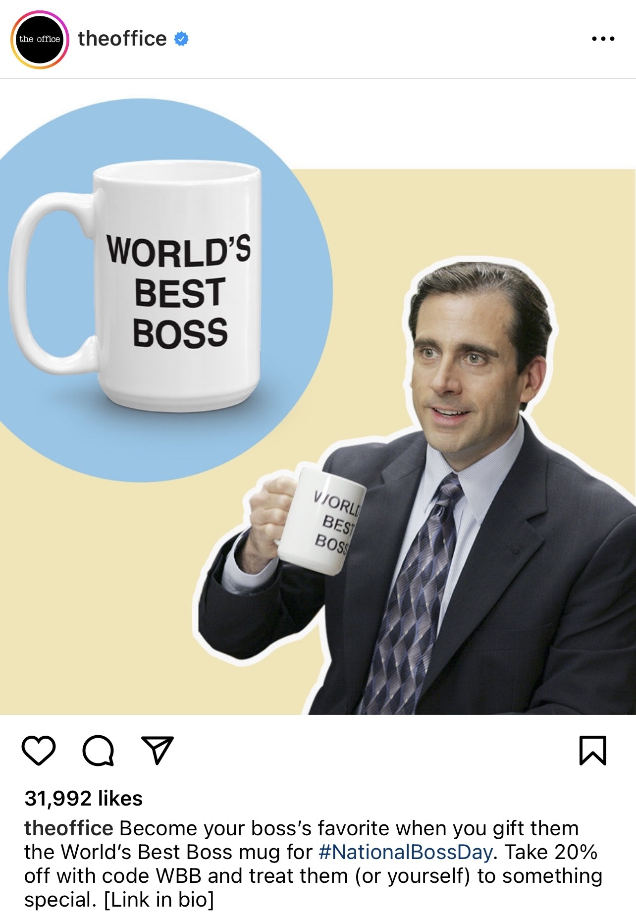 The Office post for National Boss day
