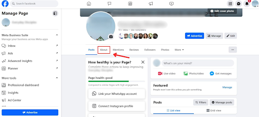 Add location to Facebook page