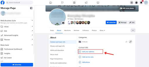 location in instagram bio