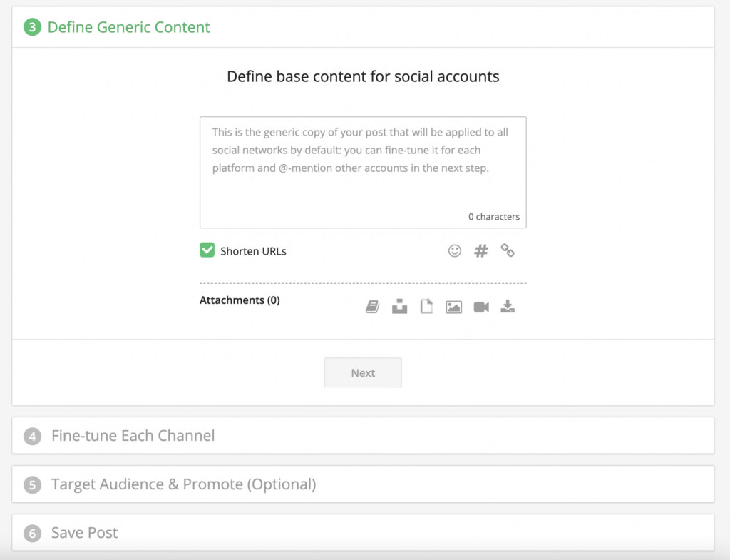 Add social media post in Loomly
