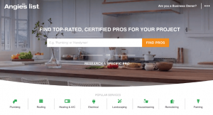 Angie's List Site Homepage