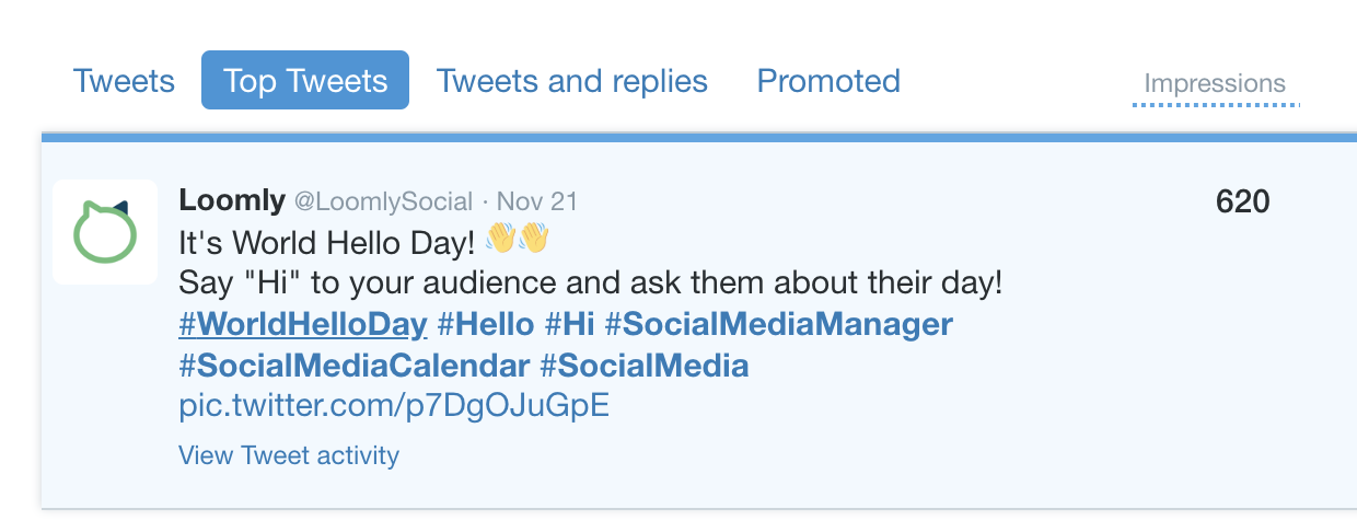 Social Media Analytics Twitter Impressions Tweet