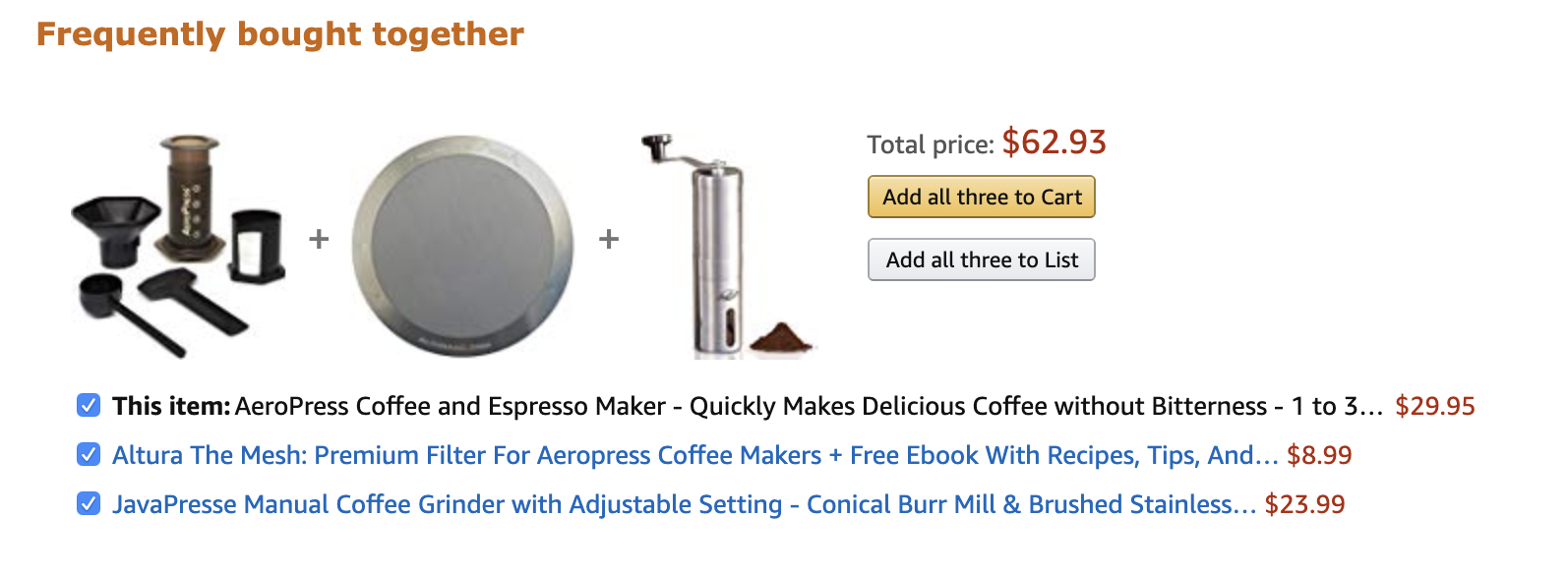 Collaborative Marketing Frequently Bought Together