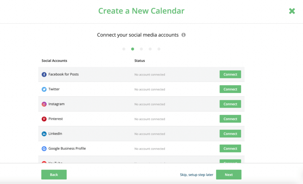 Connect social media accounts in loomly