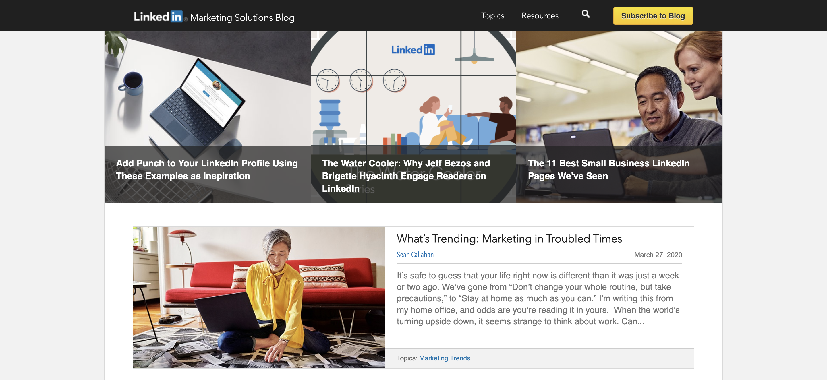 Coronavirus Lockdown Guide Blogs LinkedIn Marketing