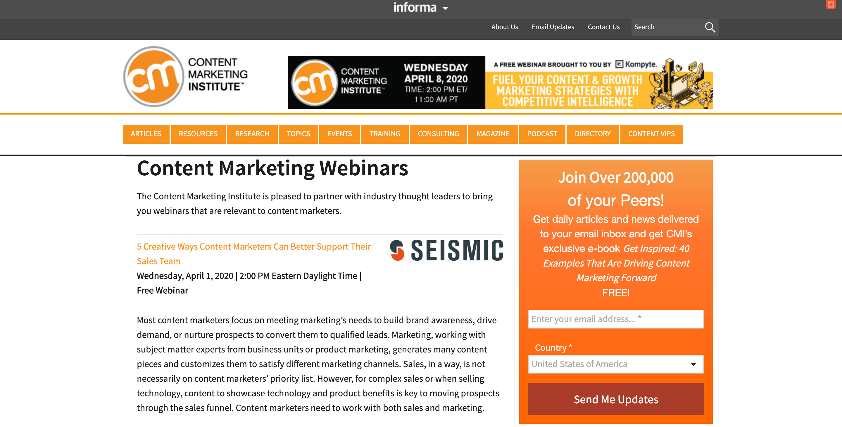 Coronavirus Lockdown Guide Online Conferences and Webinars Content Marketing Institute