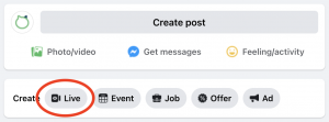 Create Facebook live