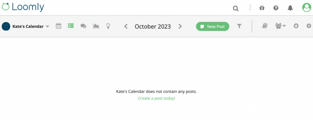 Create a post in Loomly