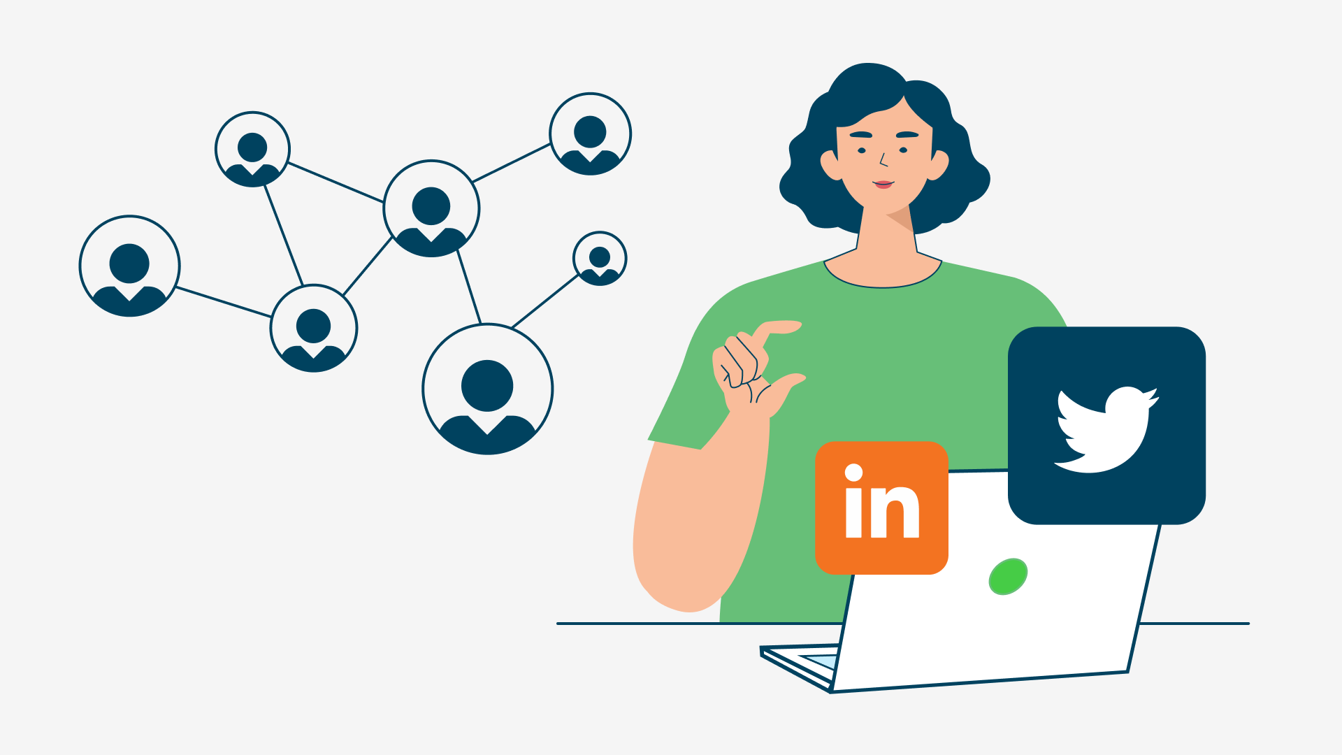 Make associates with other people in social media to build your business