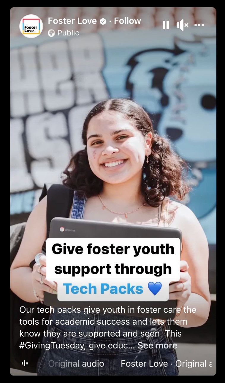 Foster Love Facebook reel