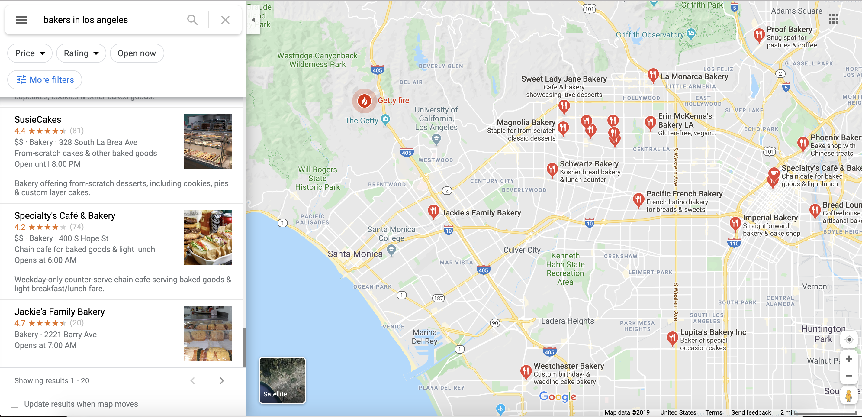 Google My Business Google Maps Bakers In Los Angeles