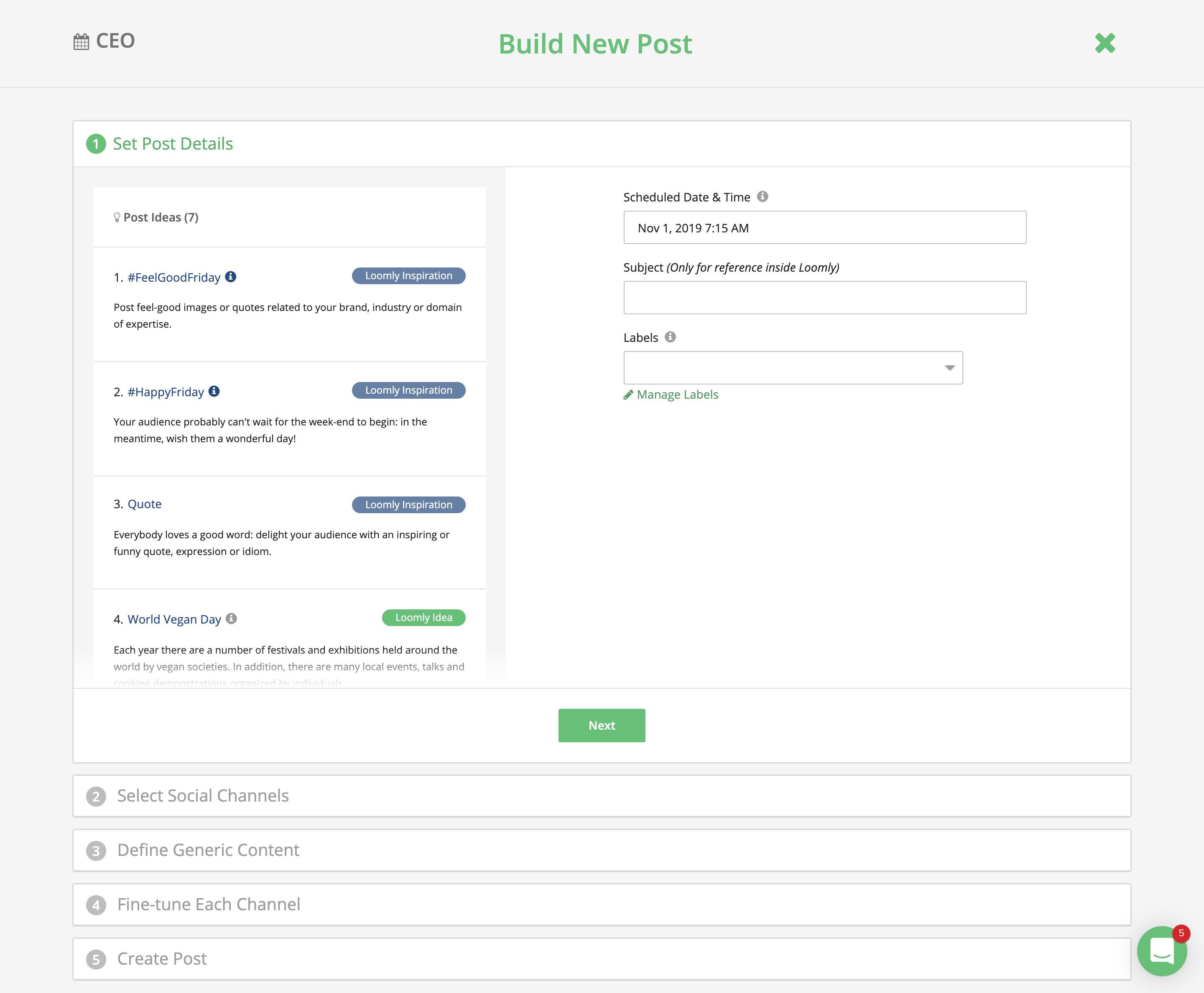 Google My Business Loomly Schedule Post