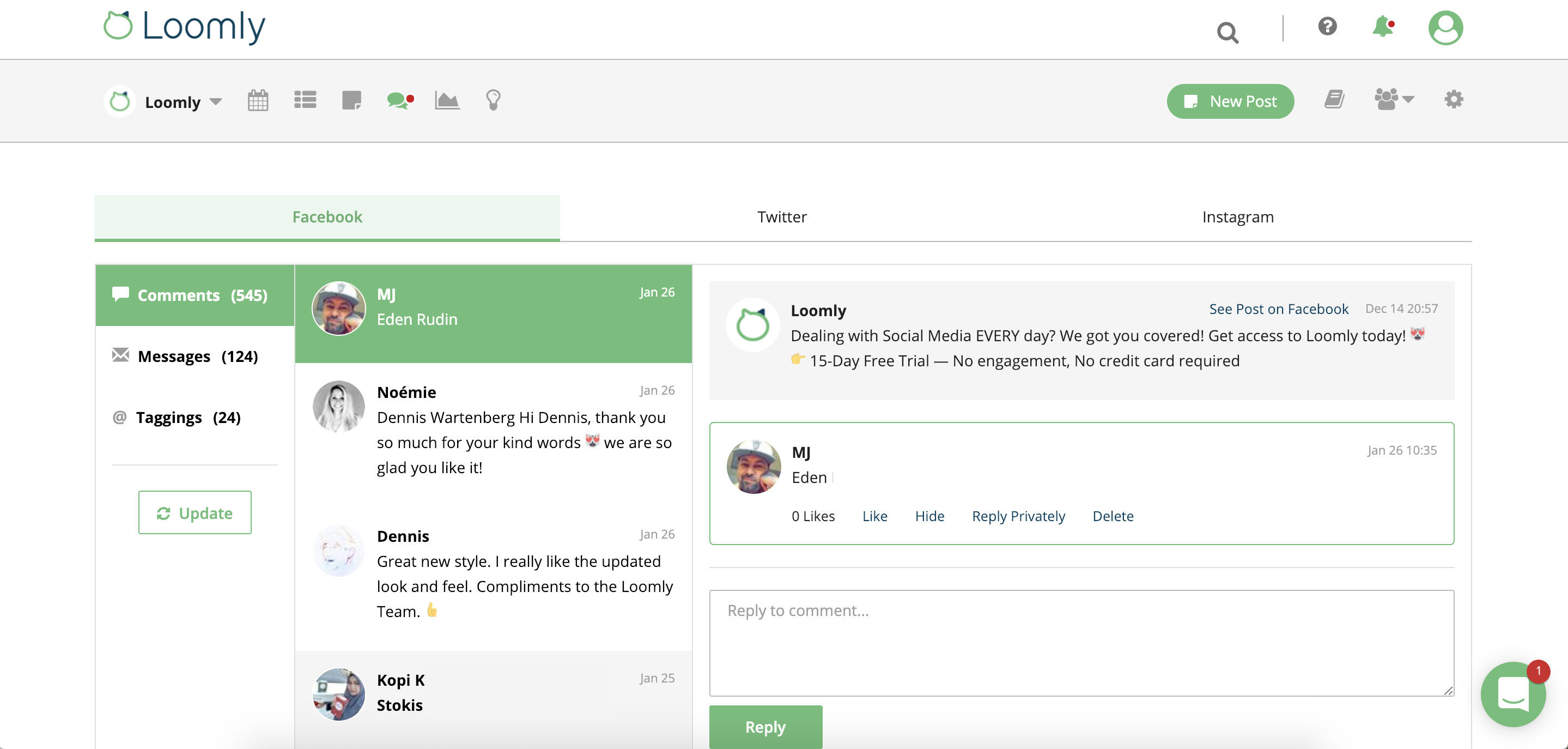 Growth Hacking Manage Comments Trickle Down Ad Loomly Interactions