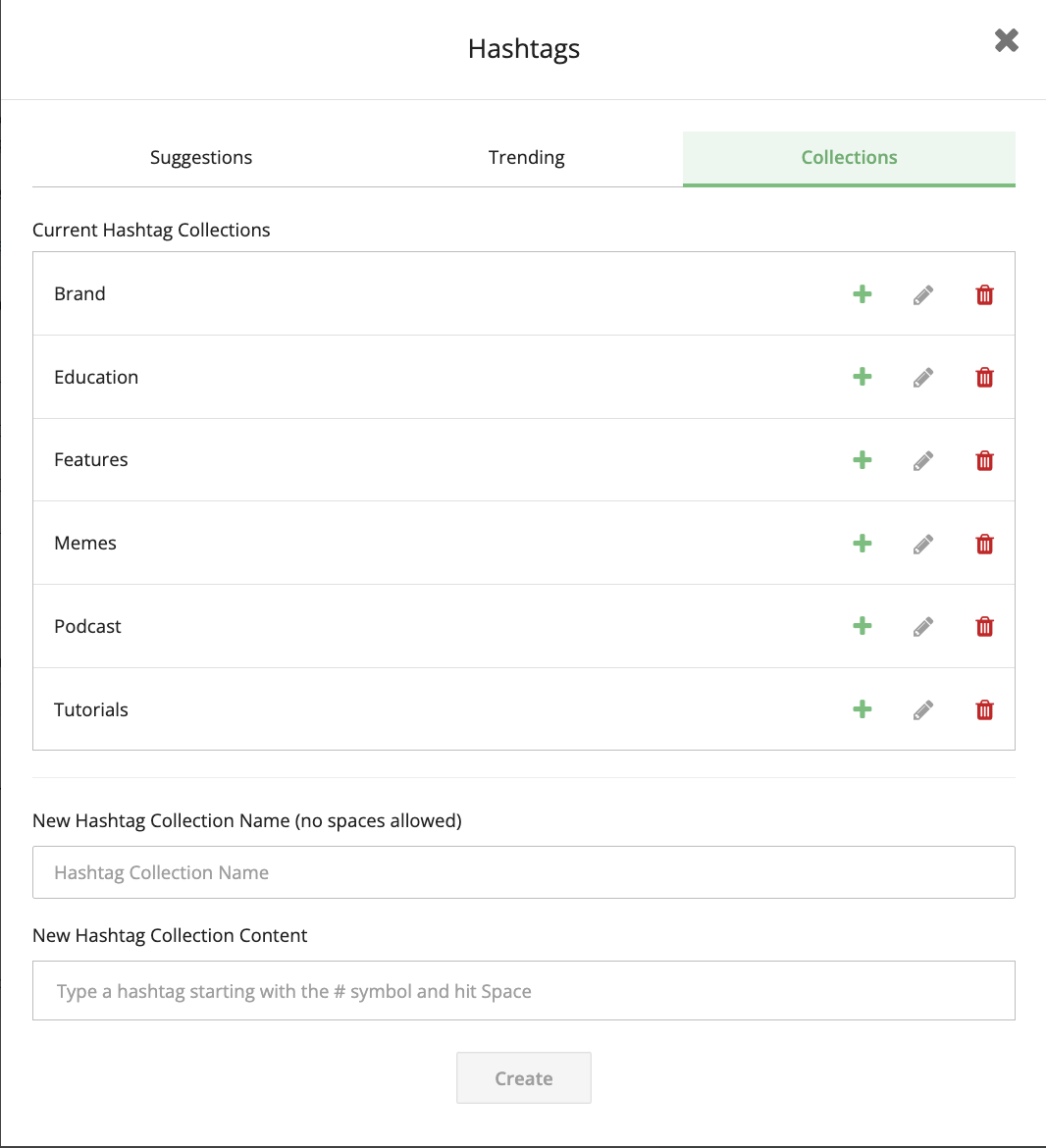 Loomly Hashtag Manager Collection 