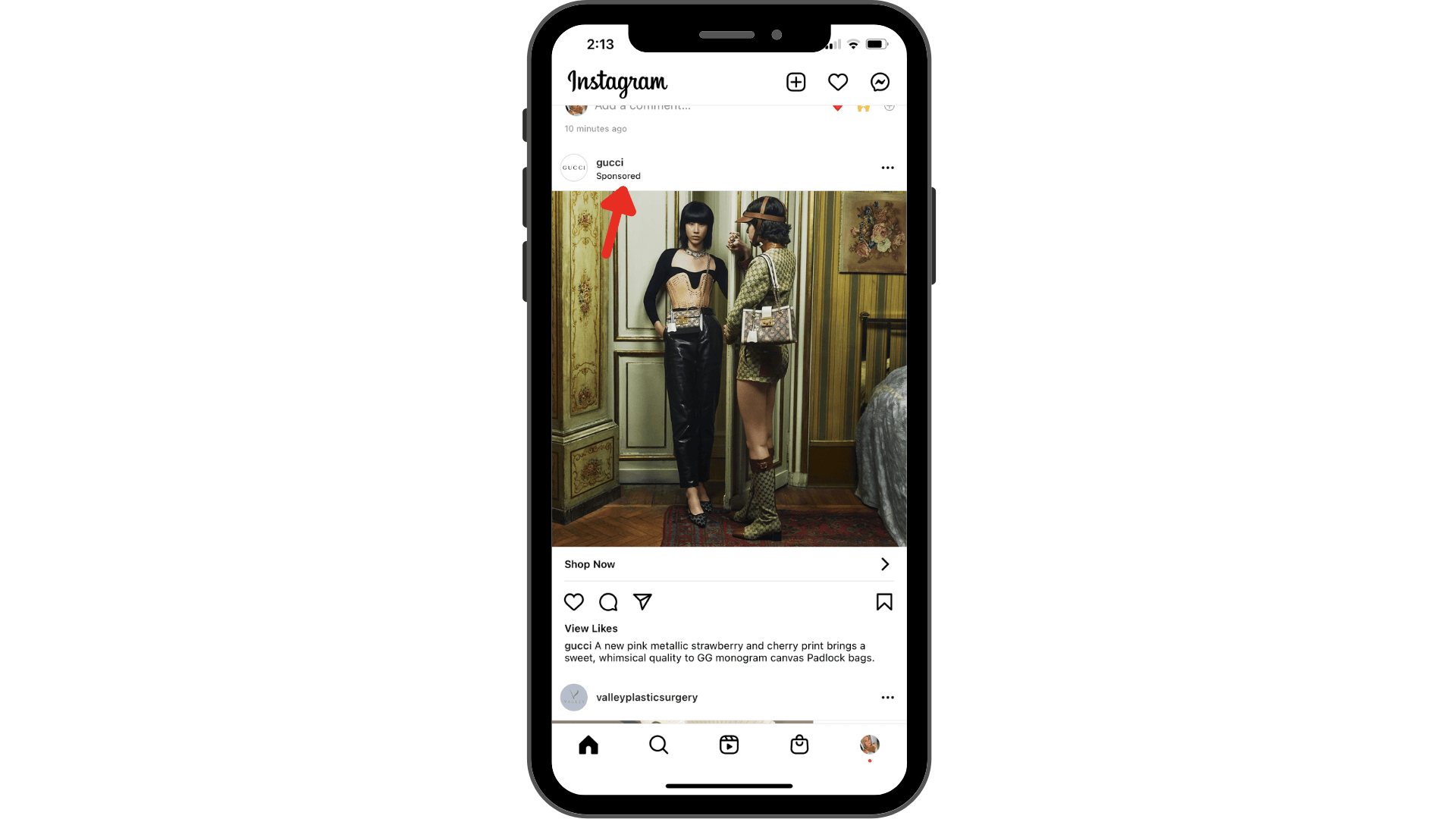 Instagram Sponsored Content Instagram sponsored content as it appears in feed.