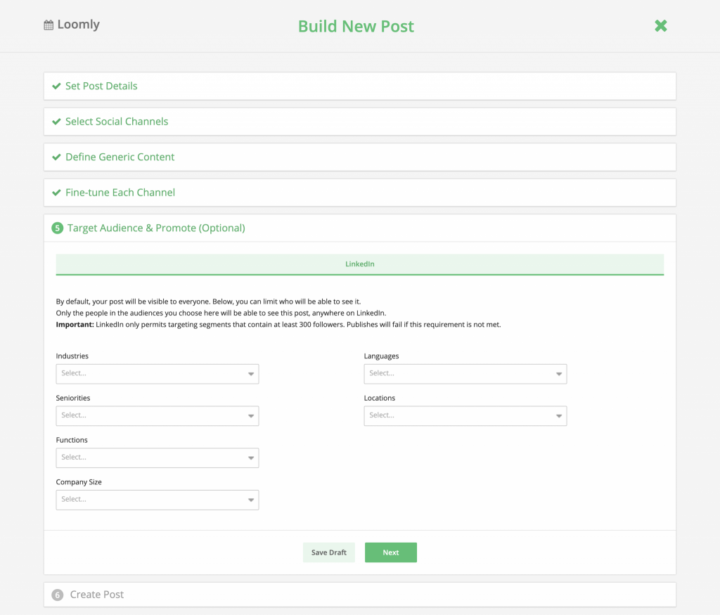 LinkedIn Audience Targeting Audience targeting on LinkedIn