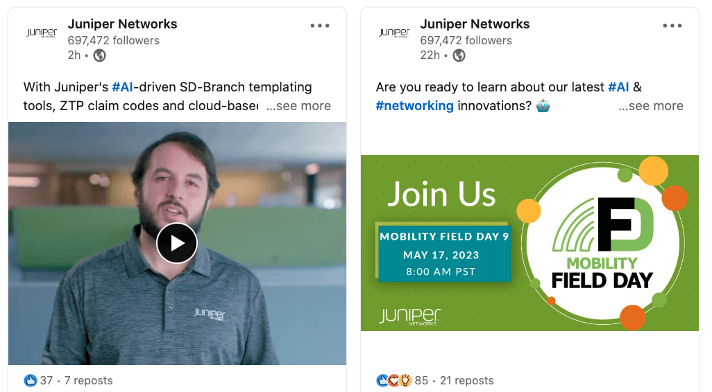LinkedIn Content Variations Example Examples of LinkedIn Content Variations