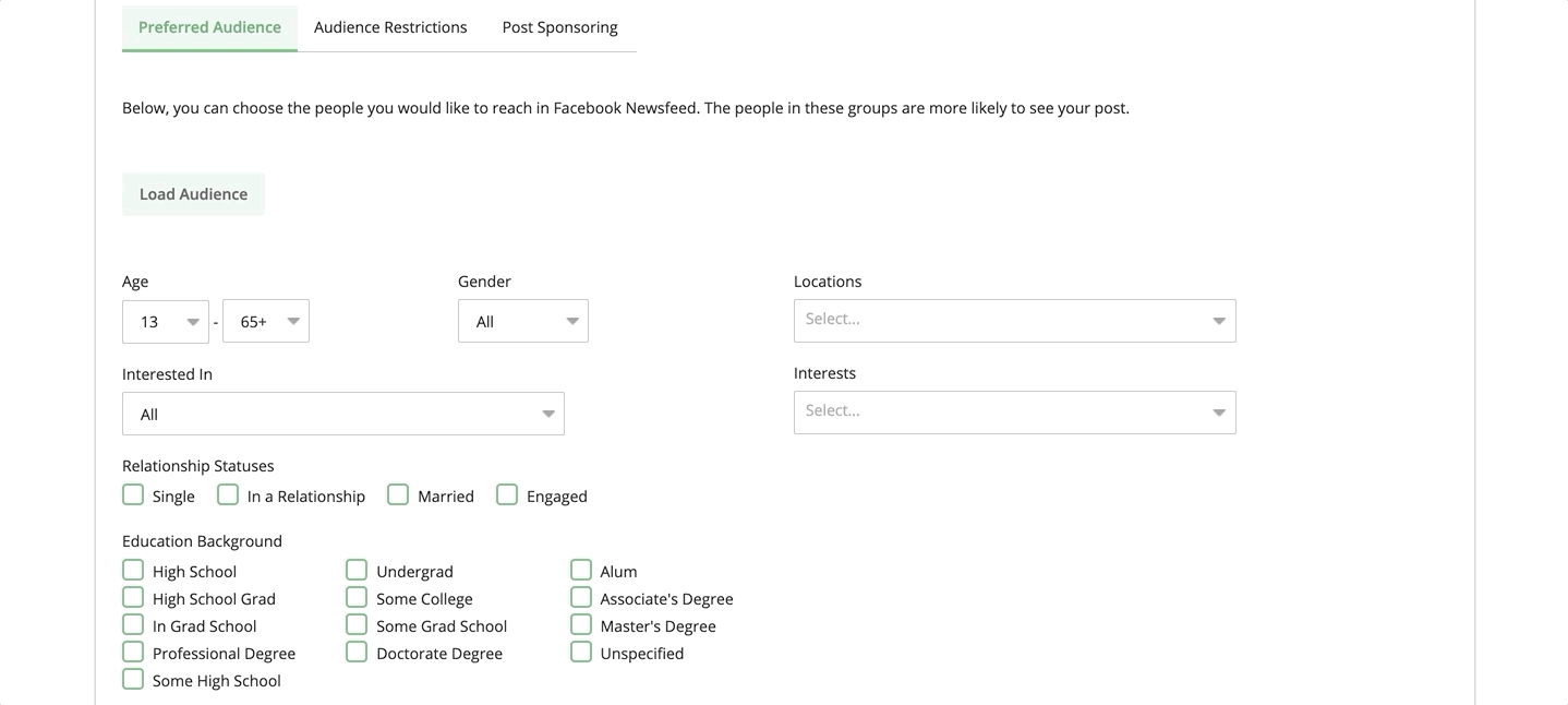 Loomly Facebook Audience Targeting Demo