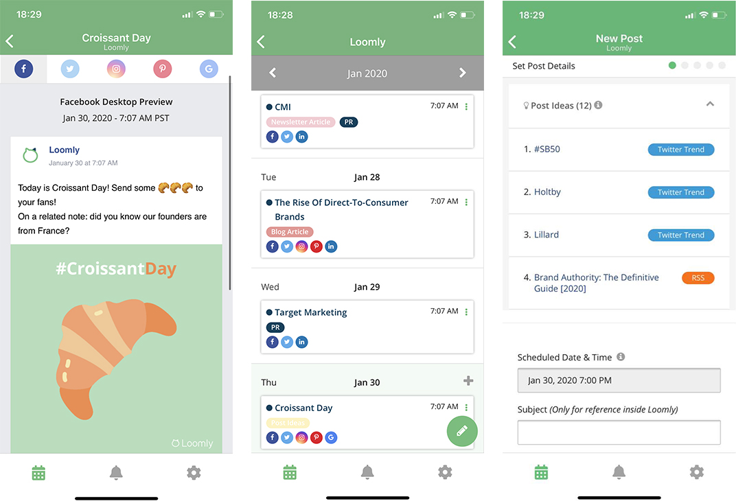 Loomly Three New Features Mobile Post Builder