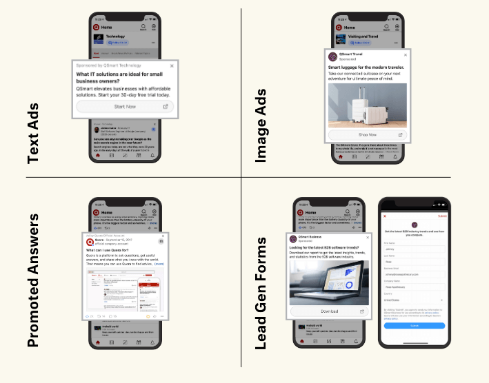 Quora Sponsored Posts Quora sponsored posts as they appear in feed