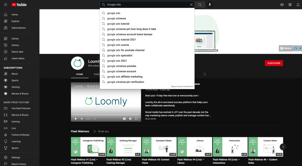 YouTube Search Results