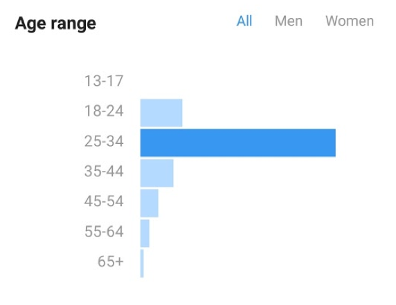 Social Media Analytics Instagram Audience Age Range