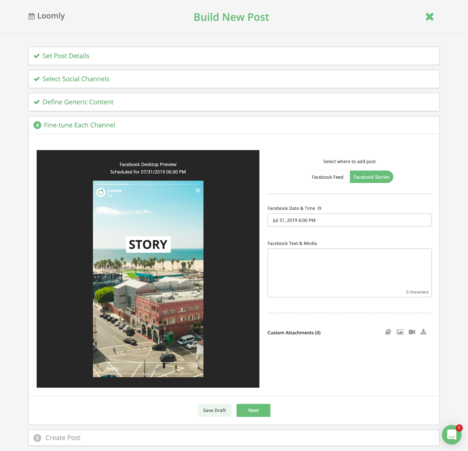 Loomly Post Builder Social Media Stories Loomly Post Builder