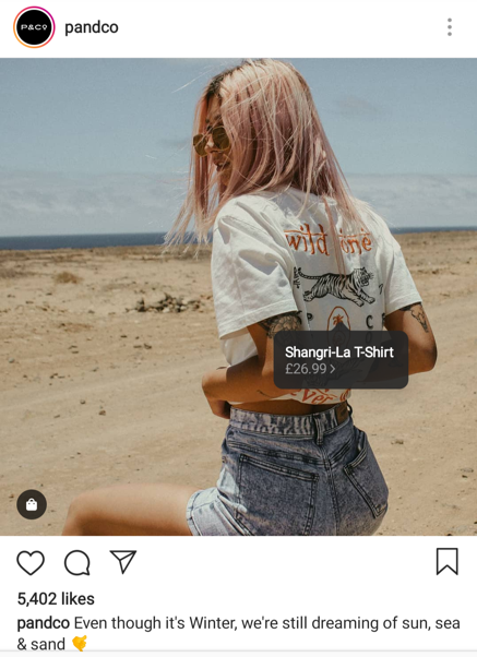 Social media roi tag products