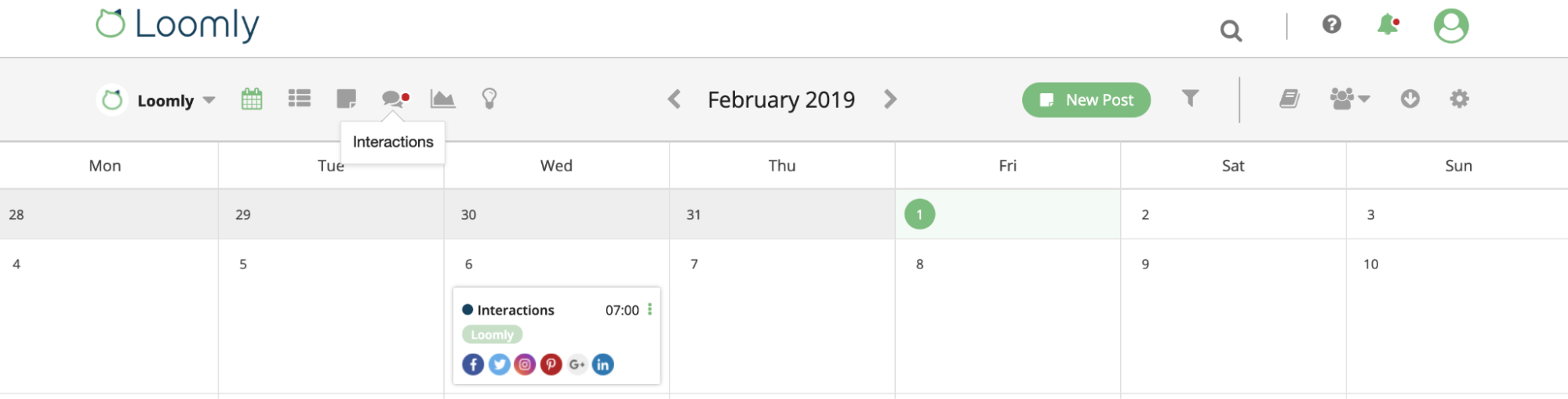 It's easy to unhide comments directly from Loomly using the interactions feature.