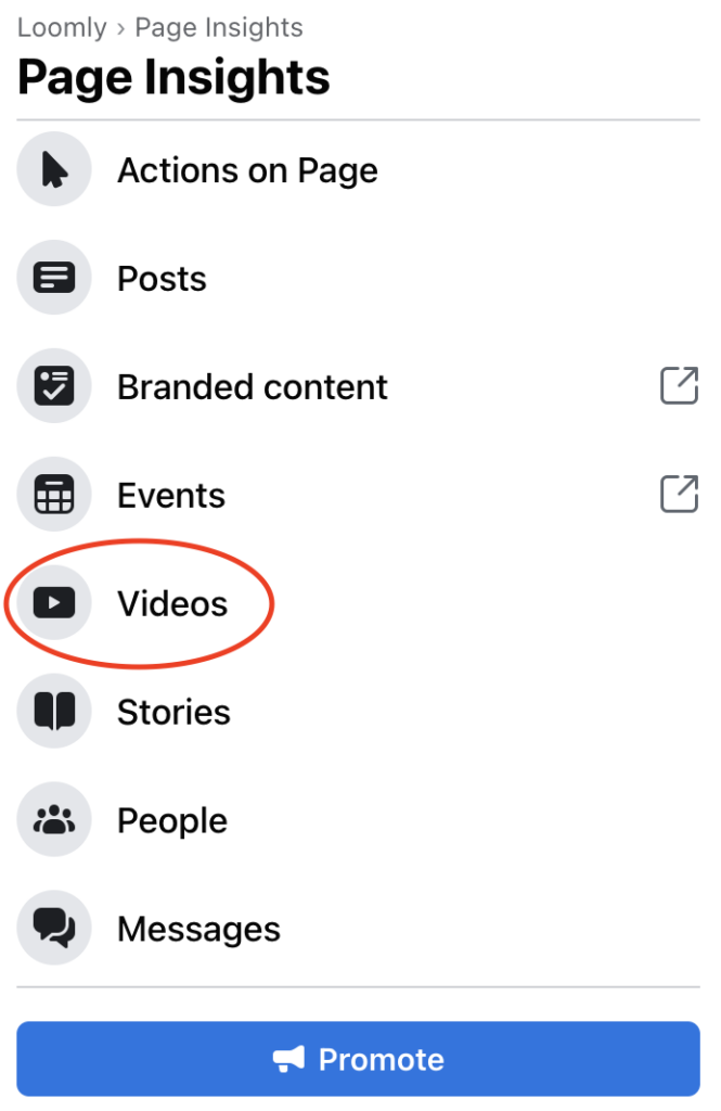 Facebook Live video insights
