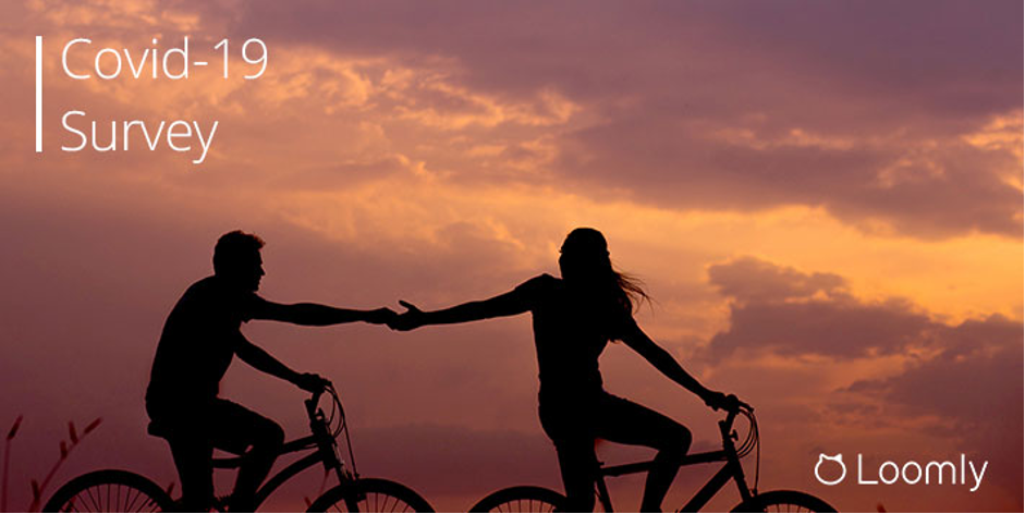 blog post ideas run a survey Loomly covid-19 example